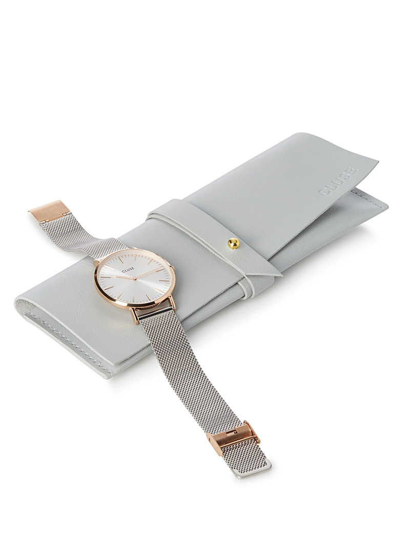 Cluse Silver Bohème rose gold and silver watch for women