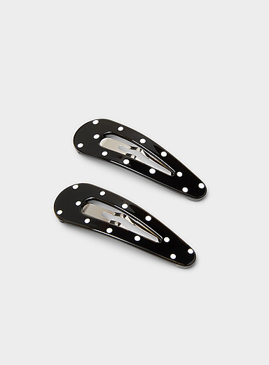 Pin-dot barrettes Set of 2