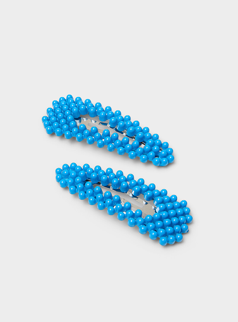 Embossed bead barrettes Set of 2 product image (primary)