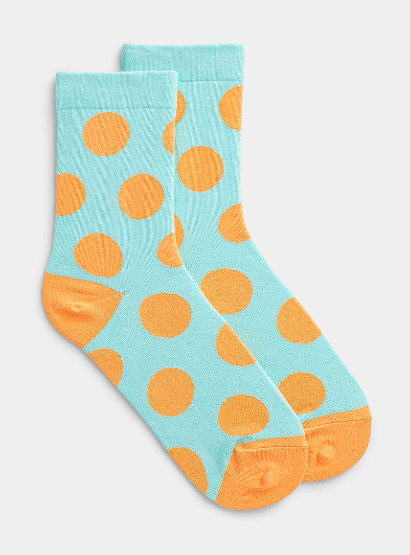 Simons Teal Colourful bubble sock for women