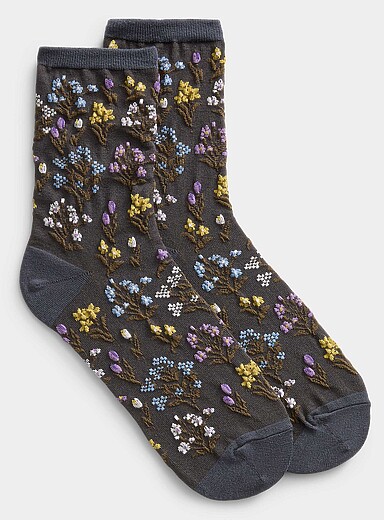 Spring blossom socks