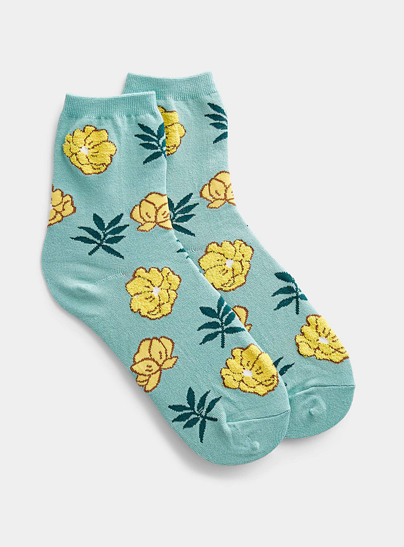 Simons Green Romantic garden sock for women
