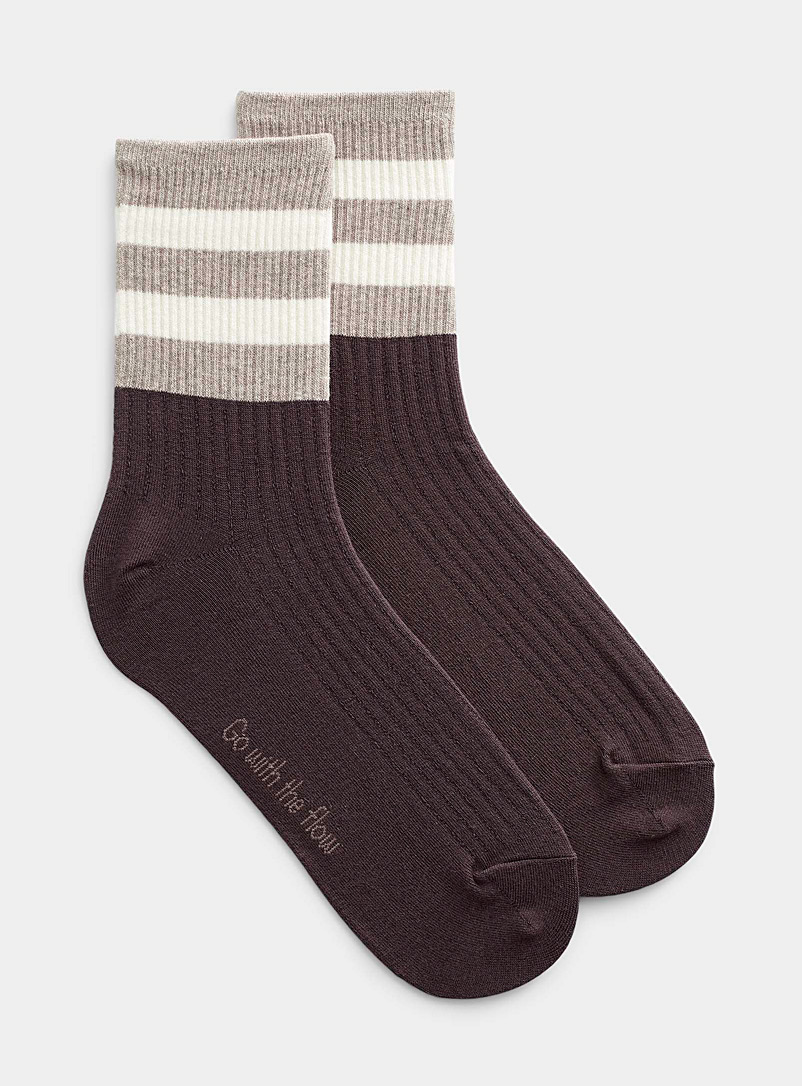 Simons Brown Mixed colour socks for women