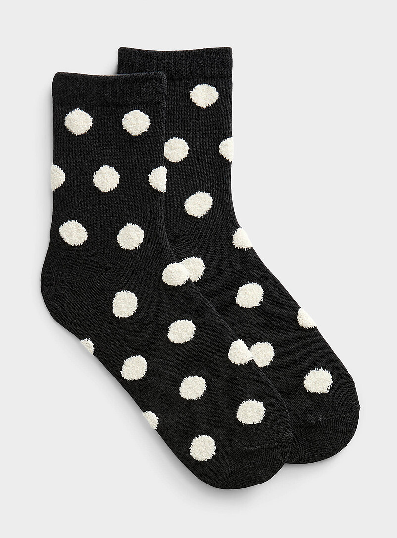 Plush Large-Dot Socks