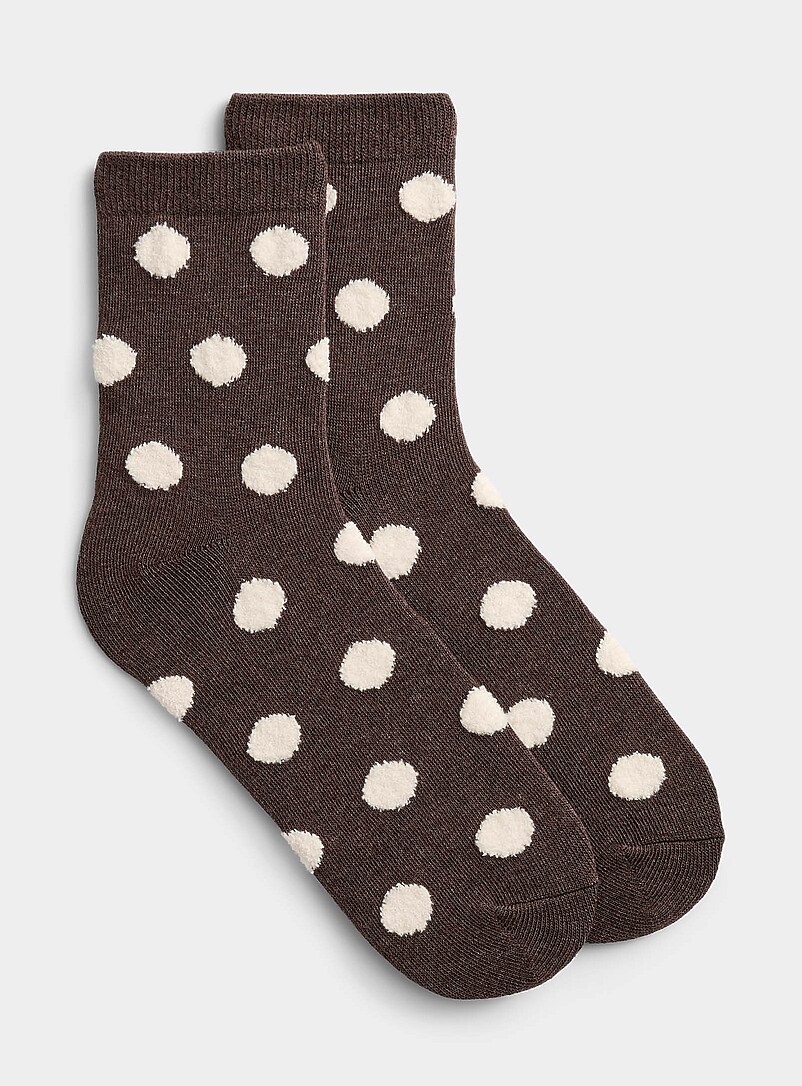 Plush large-dot socks product image (primary)