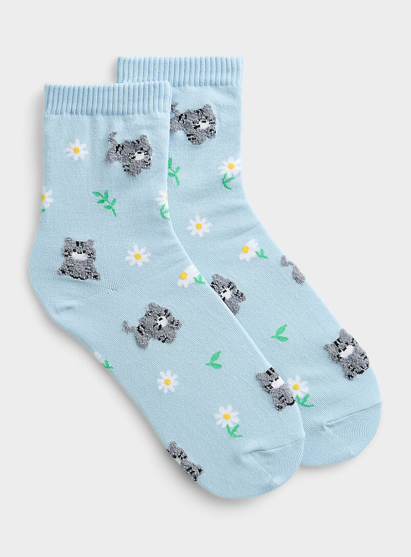 Animal And Flower Ankle Socks