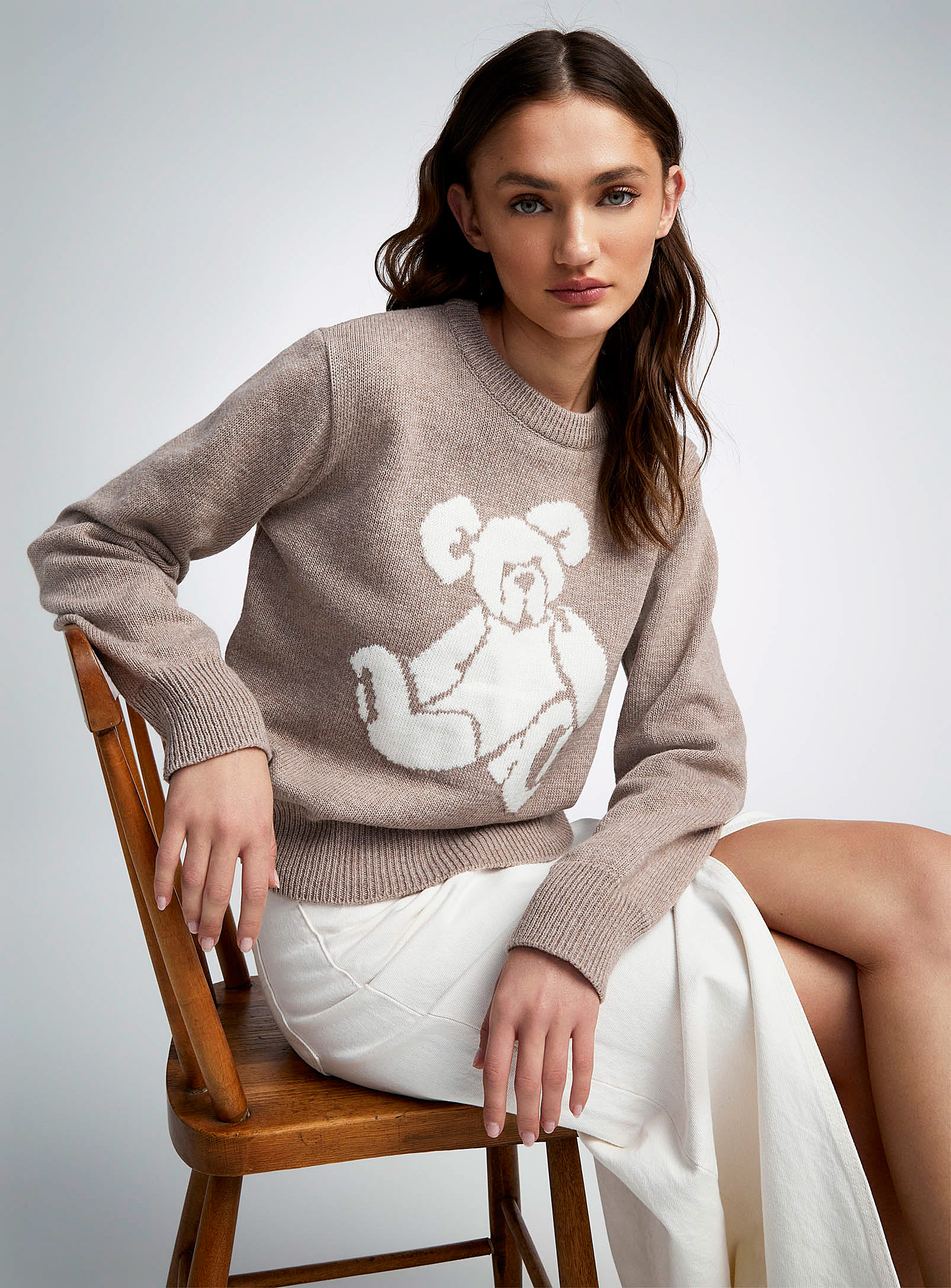 Twik - Women's Cute teddy bear sweater