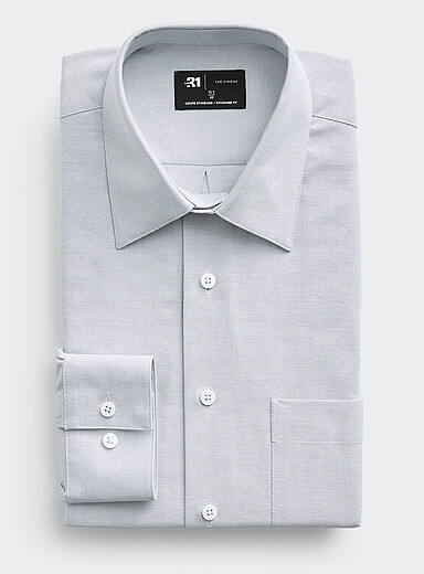 Chemise Habillée Bugatchi Uomo Gris Graphite - Taille L - Neuf Avec étiquettes