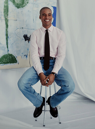 Pink-stripe Oxford shirt <b>Modern fit</b>