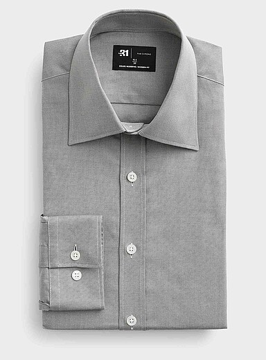 Organic cotton twill shirt <b>Modern fit</b>
