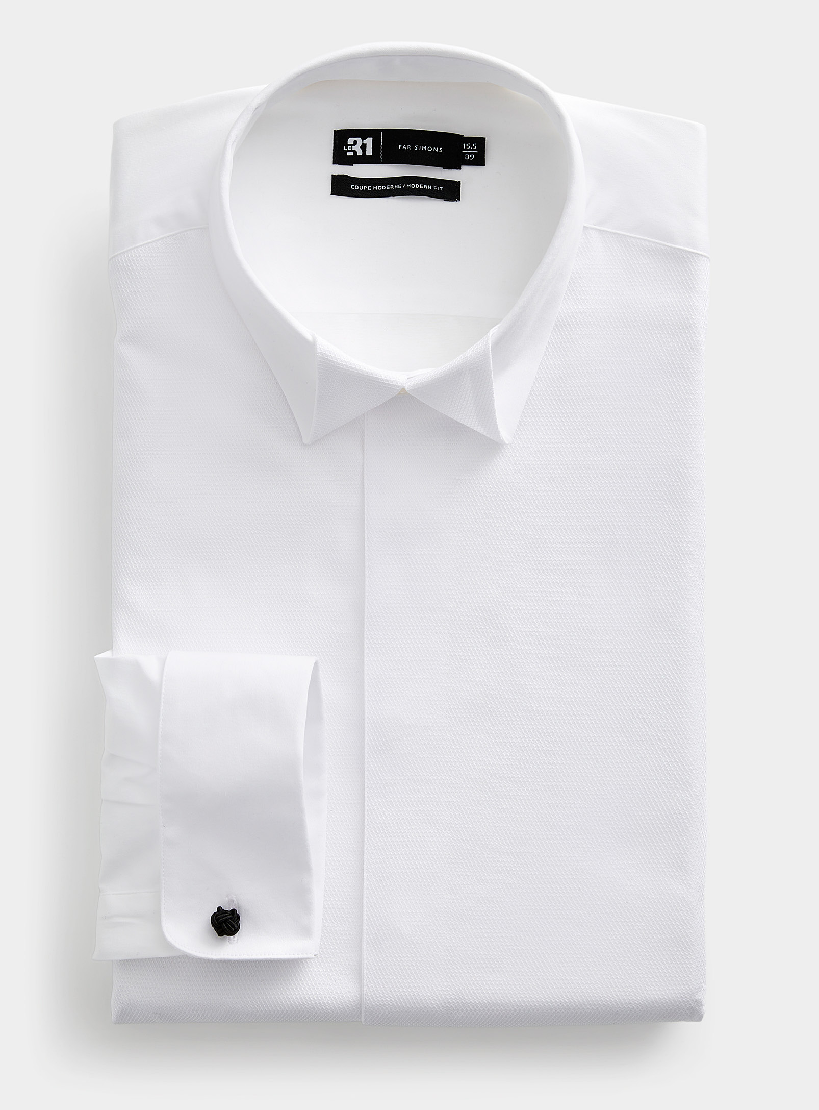 Le 31 - Men's Origami collar tuxedo shirt Modern fit