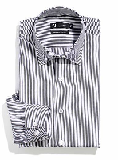 Banker stripe shirt Modern fit | Le 31 | Shop Men's Semi-Tailored Dress Shirts Simons