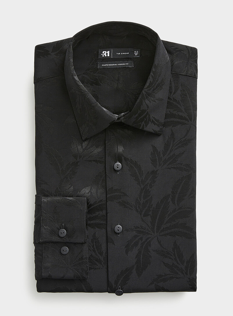 Satiny foliage fluid shirt Modern fit product image 2