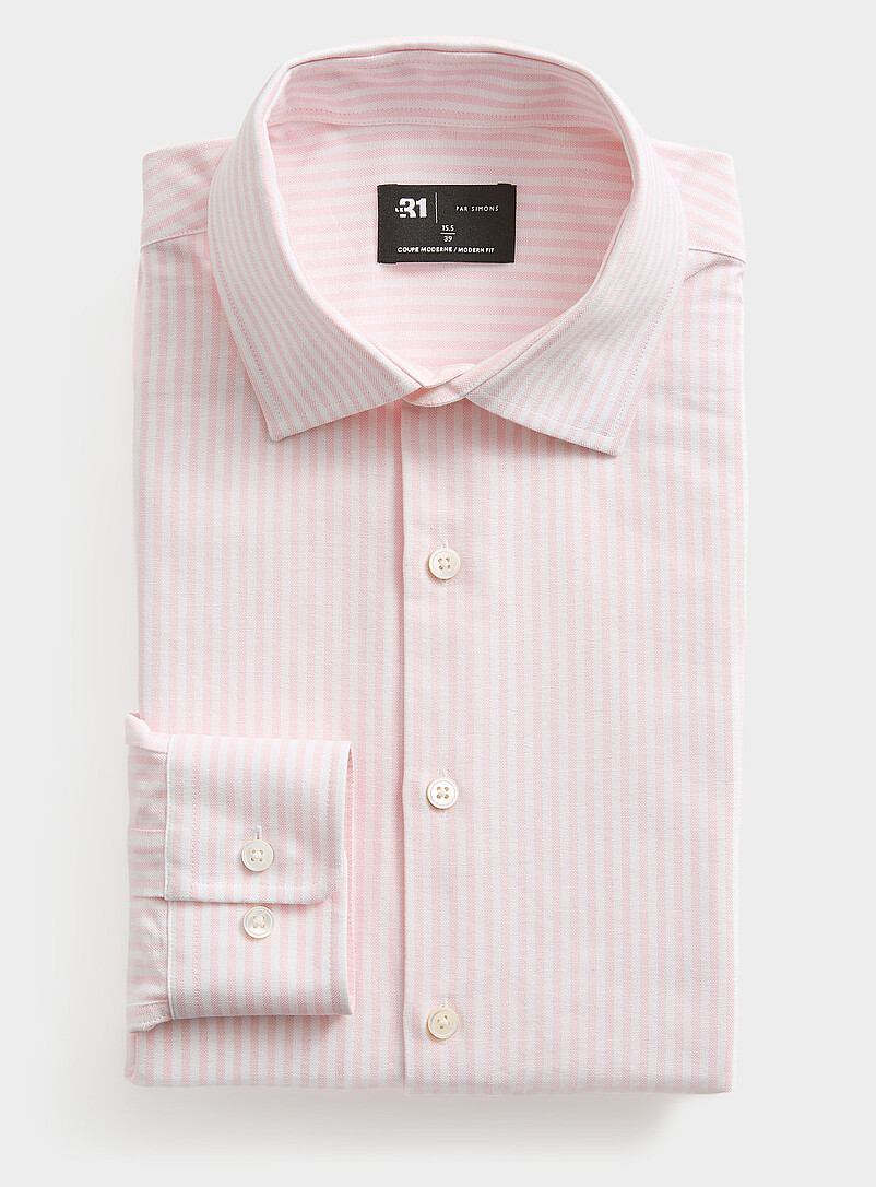 Pink-stripe Oxford shirt Modern fit product image 2