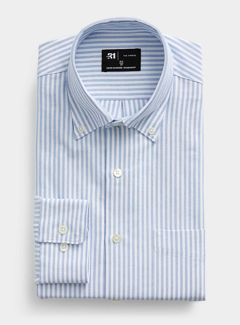 Blue-stripe Oxford shirt Standard fit product image 2