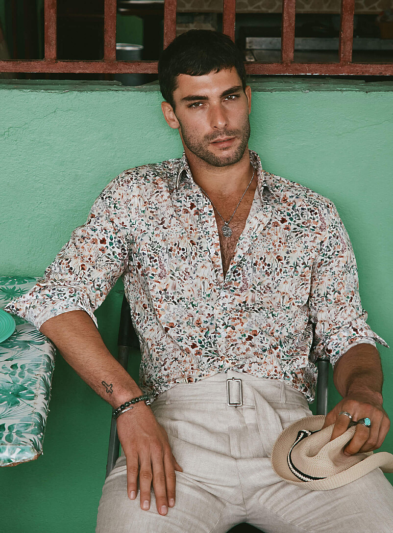 Liberty Painterly Floral Shirt Modern Fit Made With Liberty Fabric