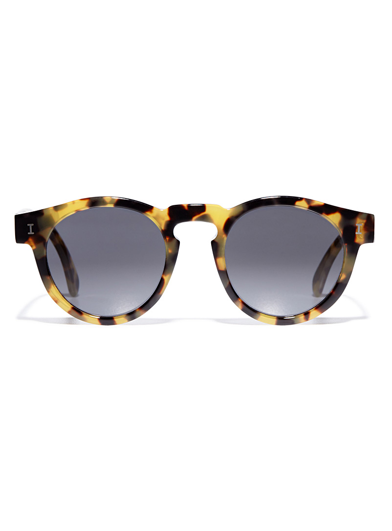 Illesteva: Les lunettes de soleil rondes Leonard Brun pâle-taupe pour femme