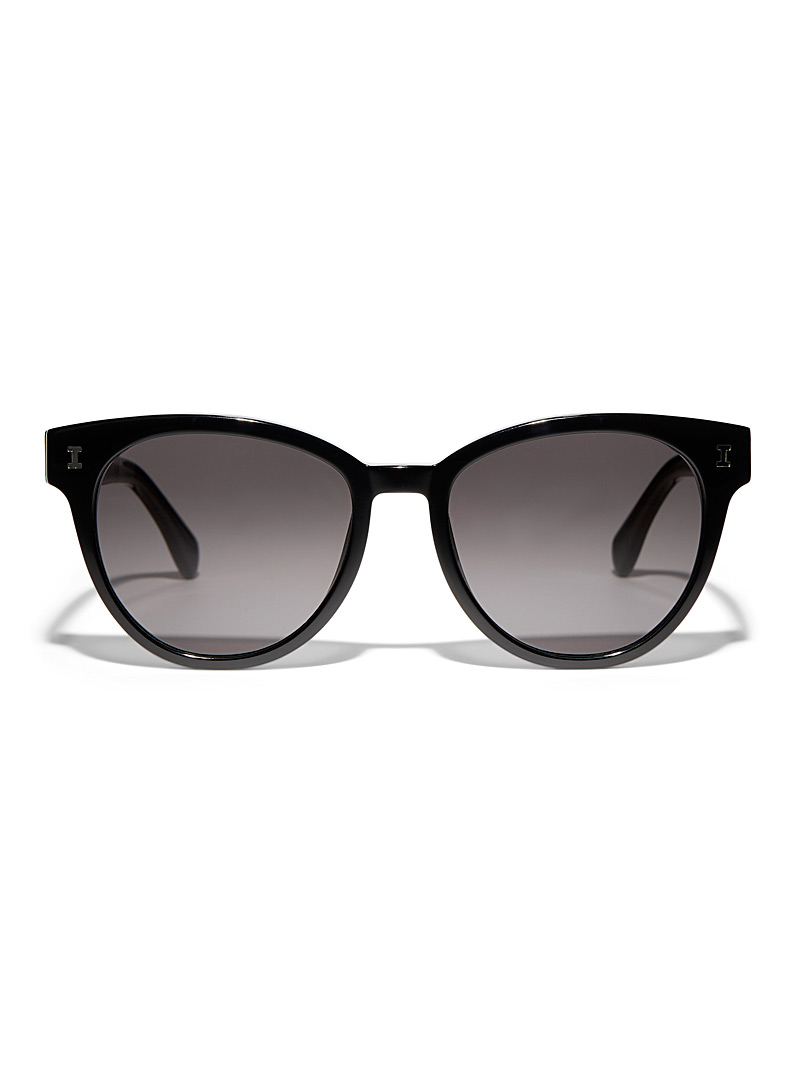 Illesteva Black York round sunglasses for women