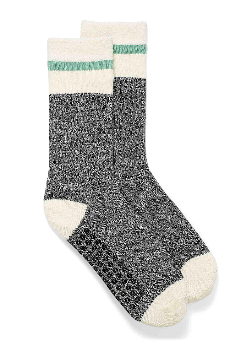 Simons Black Plush work socks for women