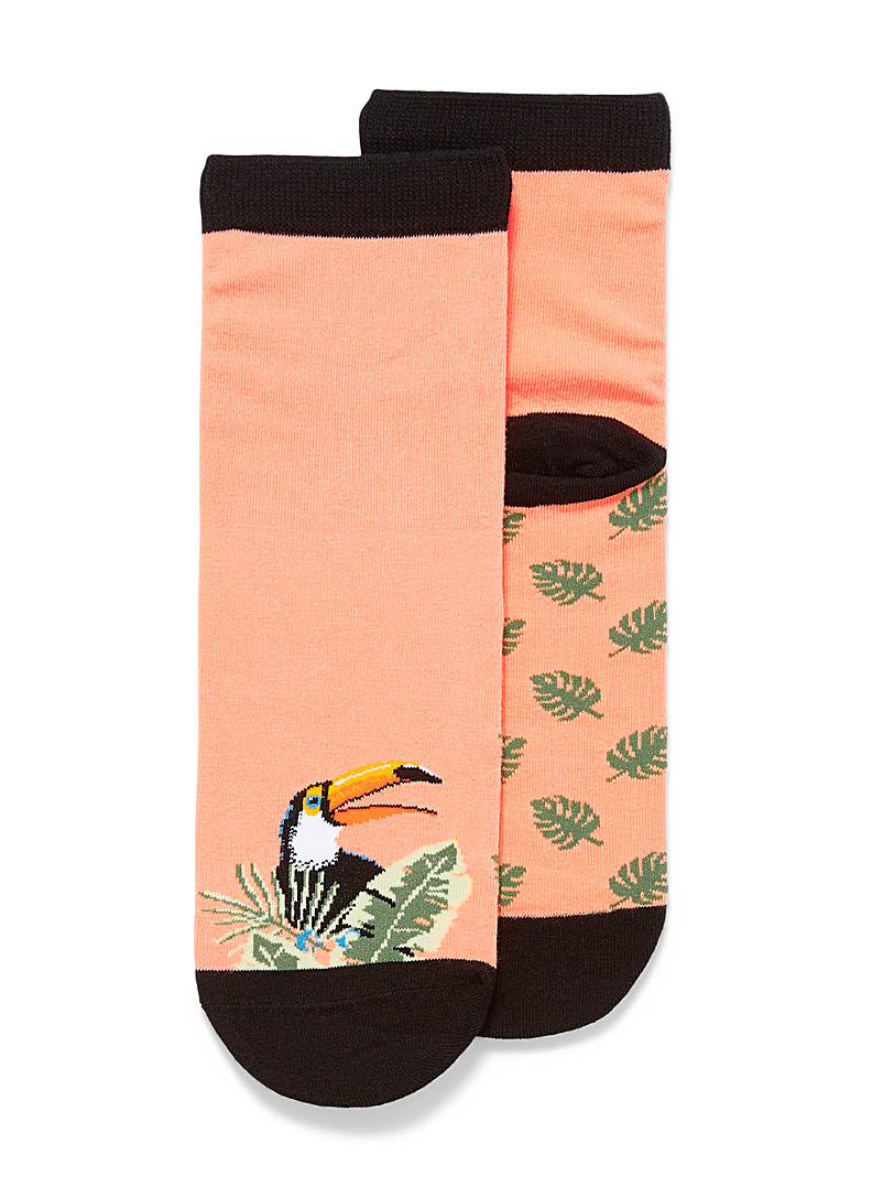 Simons Tangerine Friendly animal socks for women