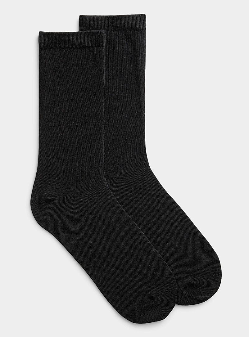 Simons Black Organic cotton sock for women
