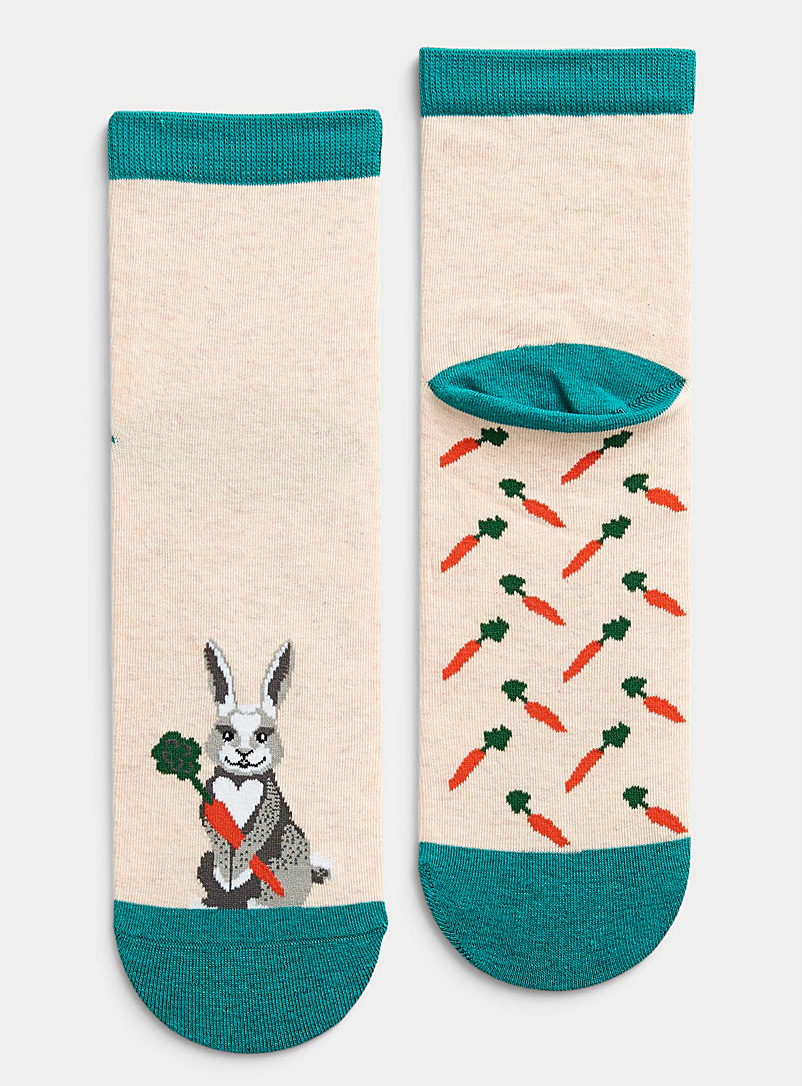 Simons Sand Colourful-toe animal socks for women