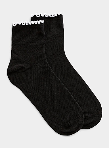  SRYL Women Ankle Socks,Lace Ruffle Frilly Cotton Socks