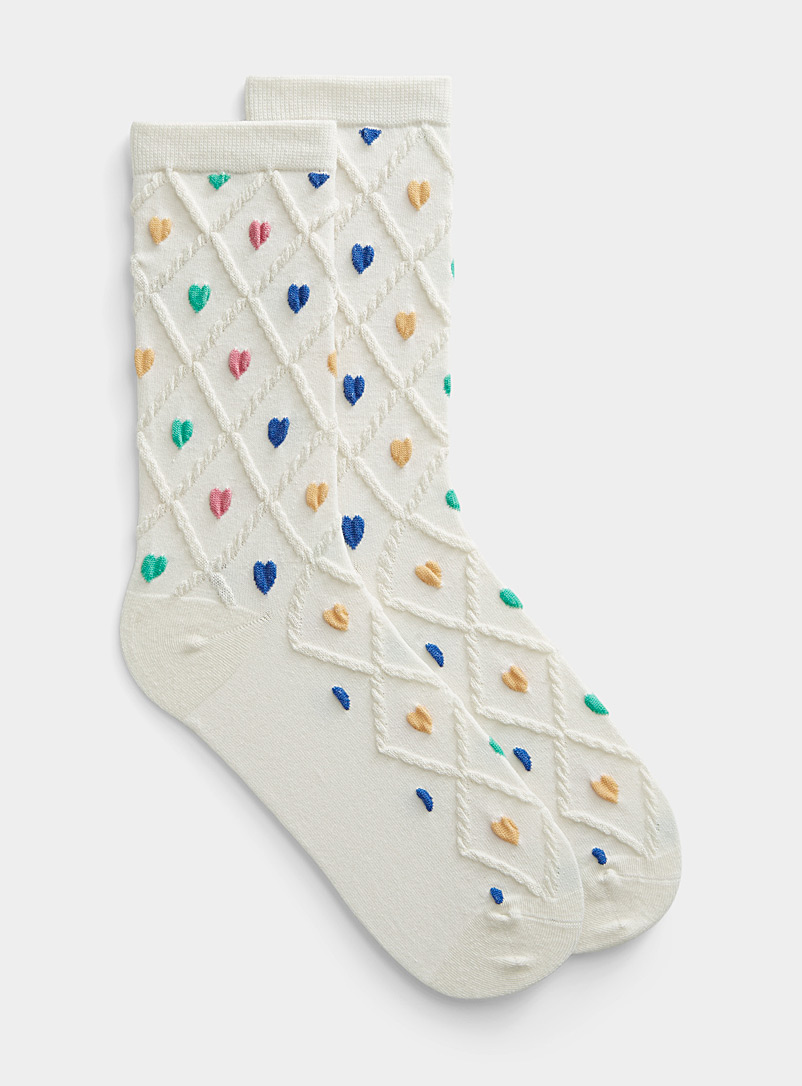 Deviled Egg Embroidered Polka Dot Socks (Size Small) by Soxfords