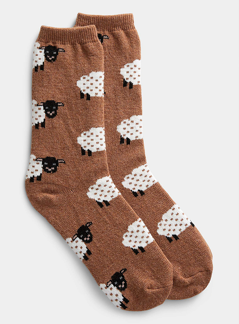 Simons Copper Animal lover sock for women