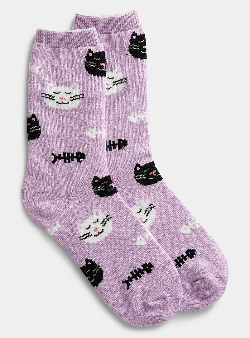 Simons Lilacs Animal lover sock for women