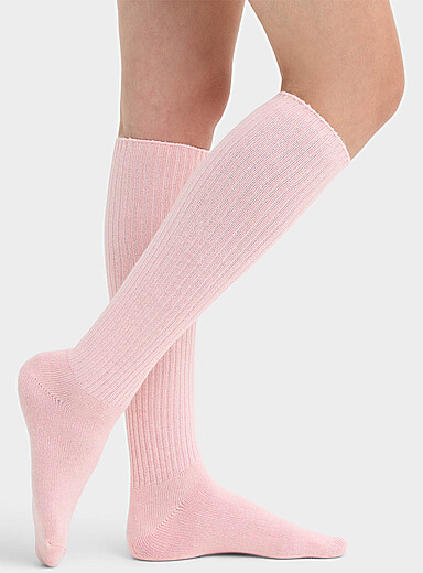 Ribbed wool-blend knee-highs
