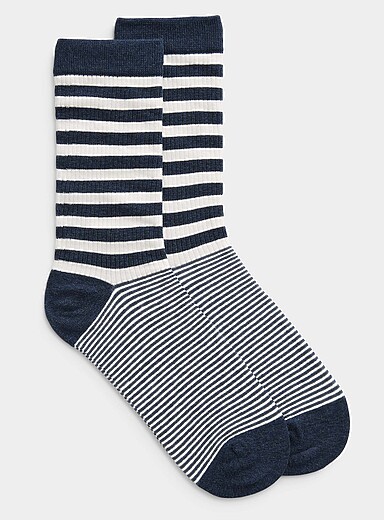Striped ribbed socks