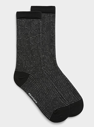 Fine-stripe socks