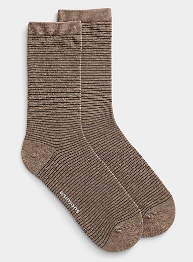 Fine-stripe socks