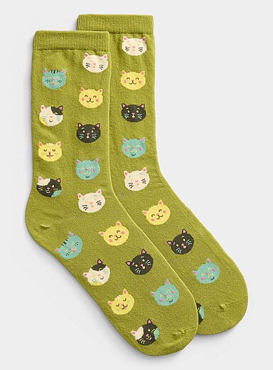 Expressive cat socks