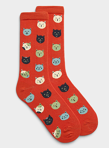 Expressive cat socks