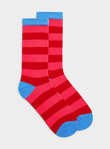 La chaussette rayures parasol