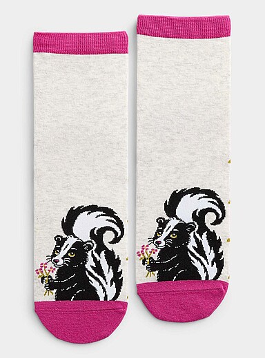 La chaussette cheville animal mignon