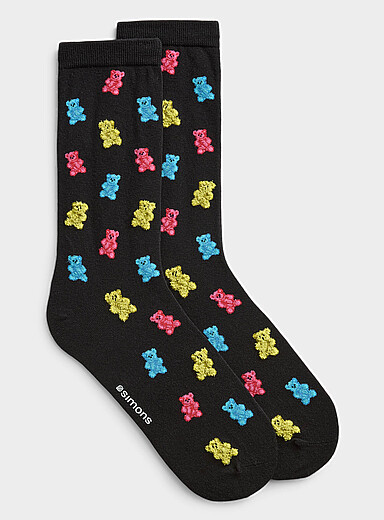 Plush gummy bear socks