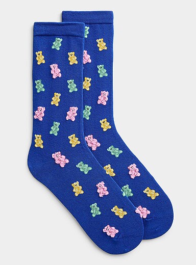 La chaussette oursons g&eacute;lifi&eacute;s pelucheux