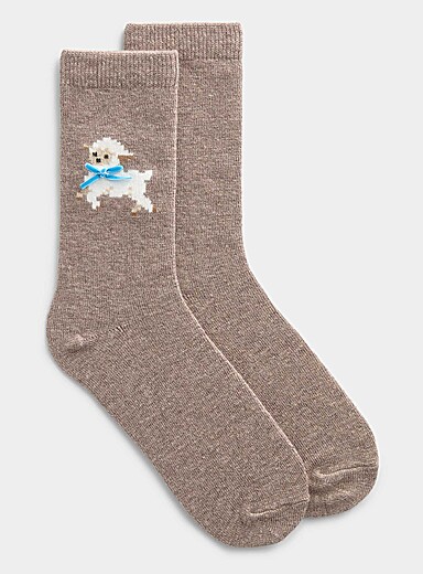 La chaussette touche de laine animal