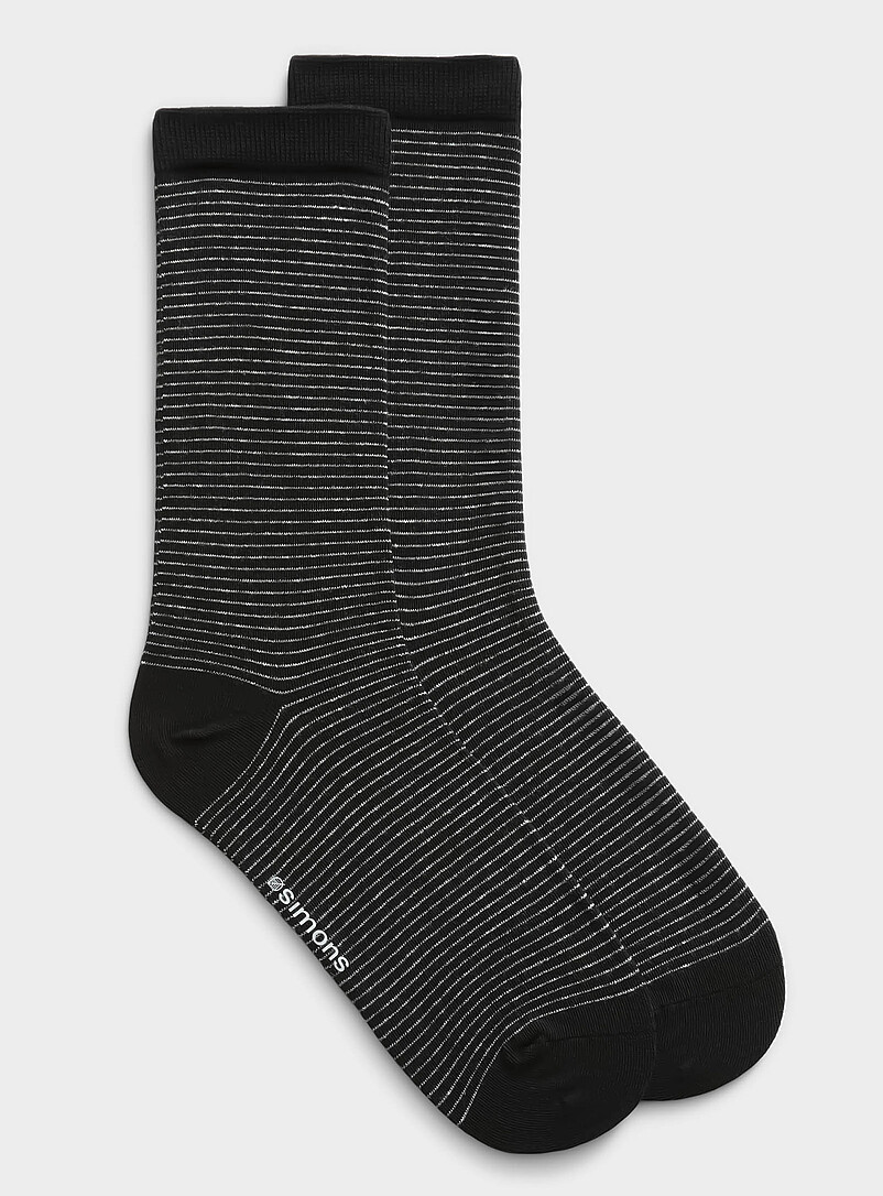 Fine-stripe socks product image (primary)