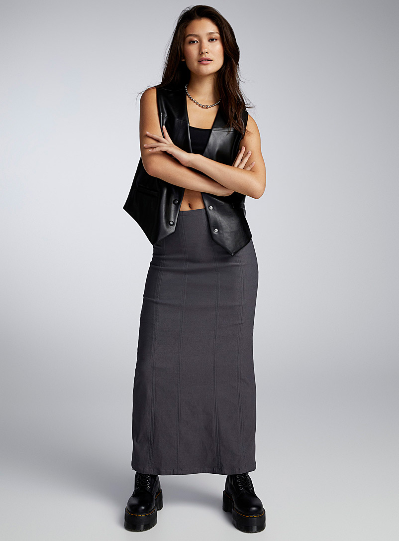 Twik: La jupe maxi à coutures Oxford pour femme