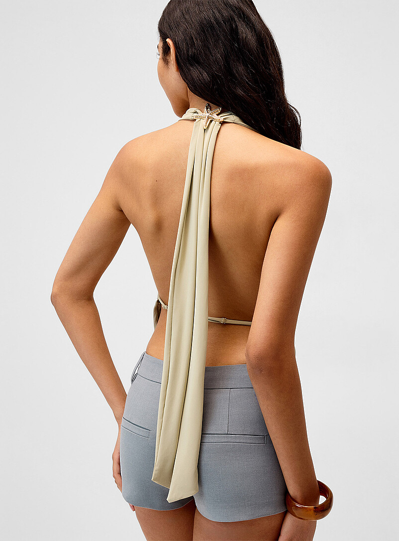 Gold starfish halter cami product image 2