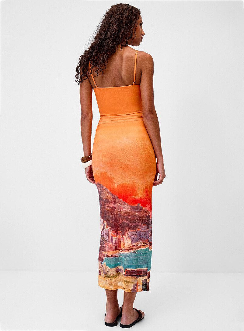Amalfi print mesh midi dress product image 3
