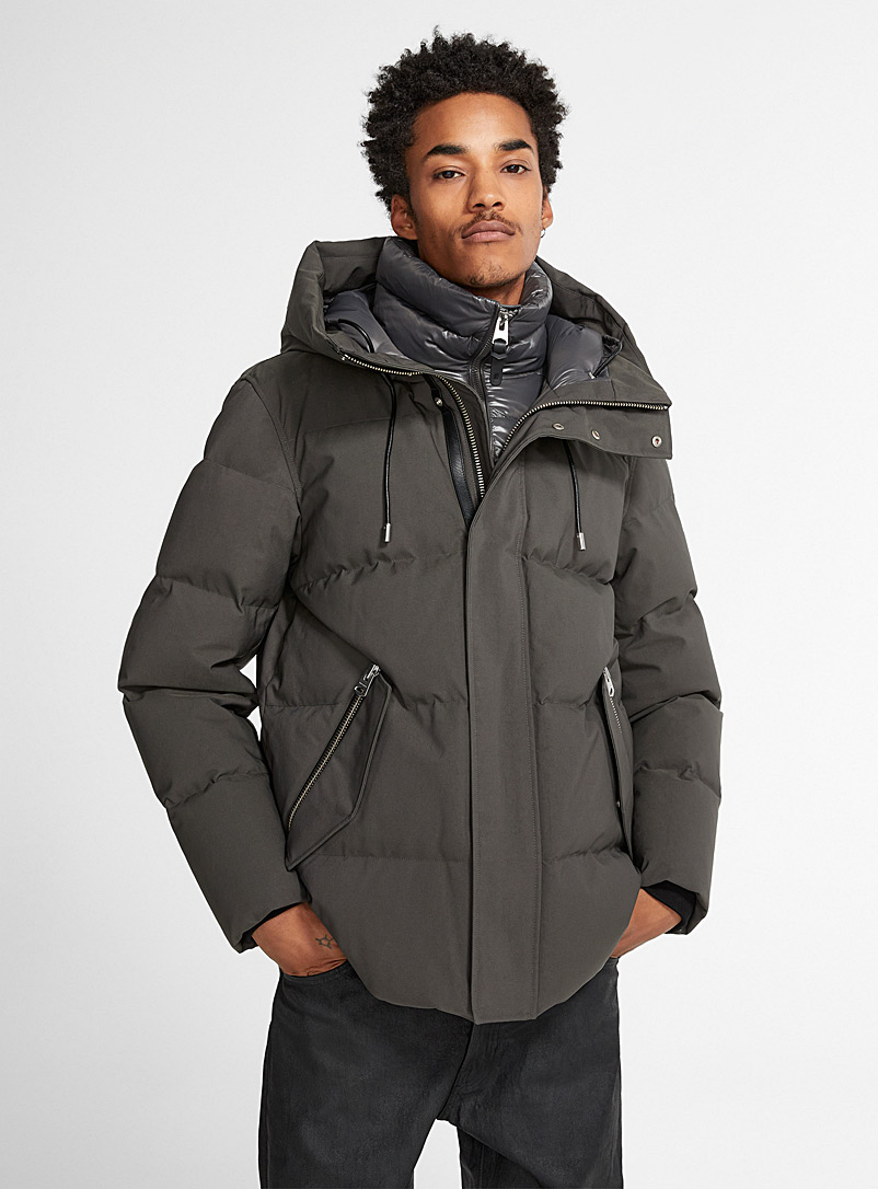 Mackage Charcoal Graydon quilted jacket for men