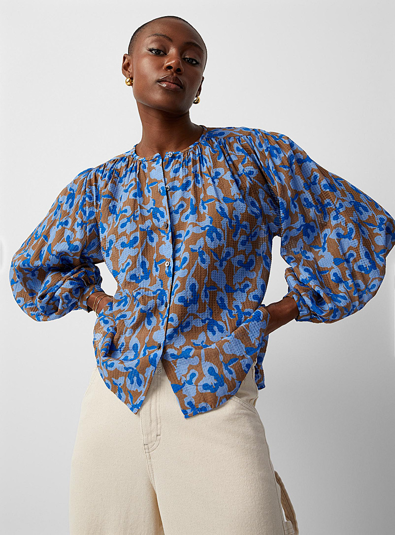 Lena Blouse - Blue Iris