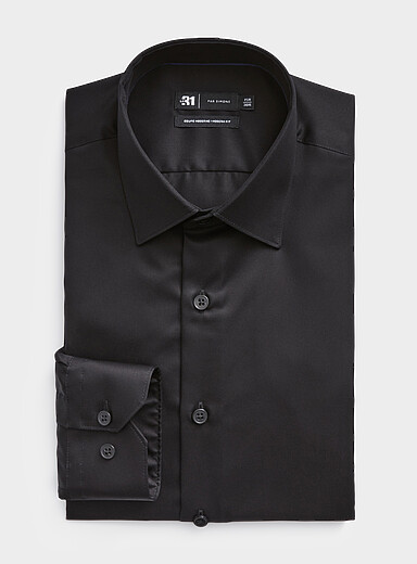 Non-iron satiny cotton shirt <b>Modern fit</b>