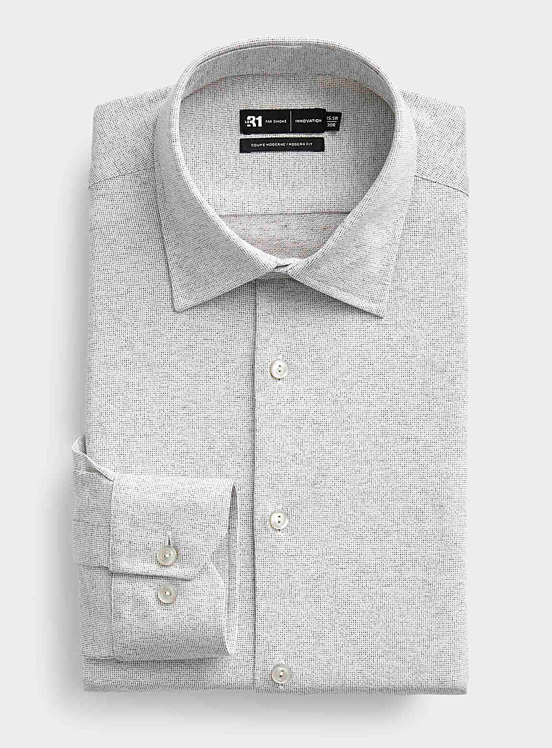 Le 31: La chemise tricot chiné Coupe moderne Sable pour homme