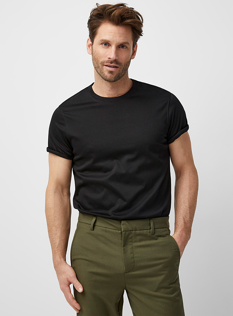 Le 31 Black SUPIMA® cotton T-shirt for men